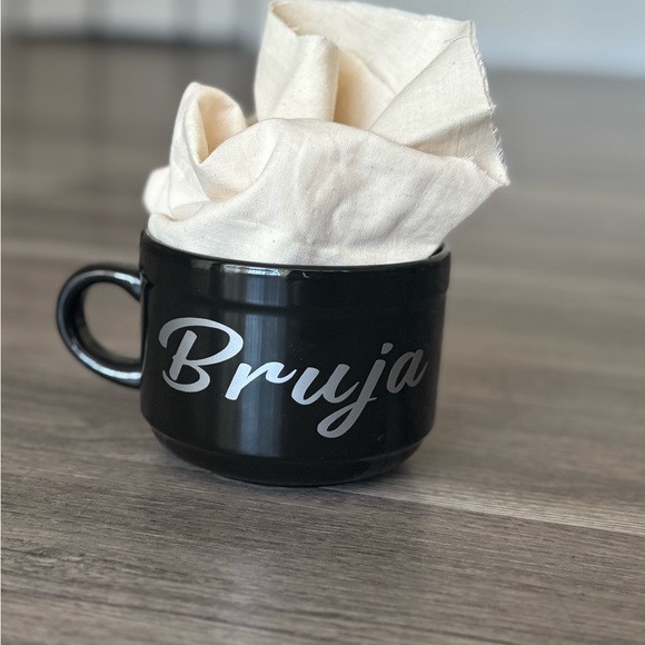 Custom Oversized “Bruja” Mug 🖤 Handmade Black Coffee Tea Soup Cup | Last One! - Picture 1 of 2